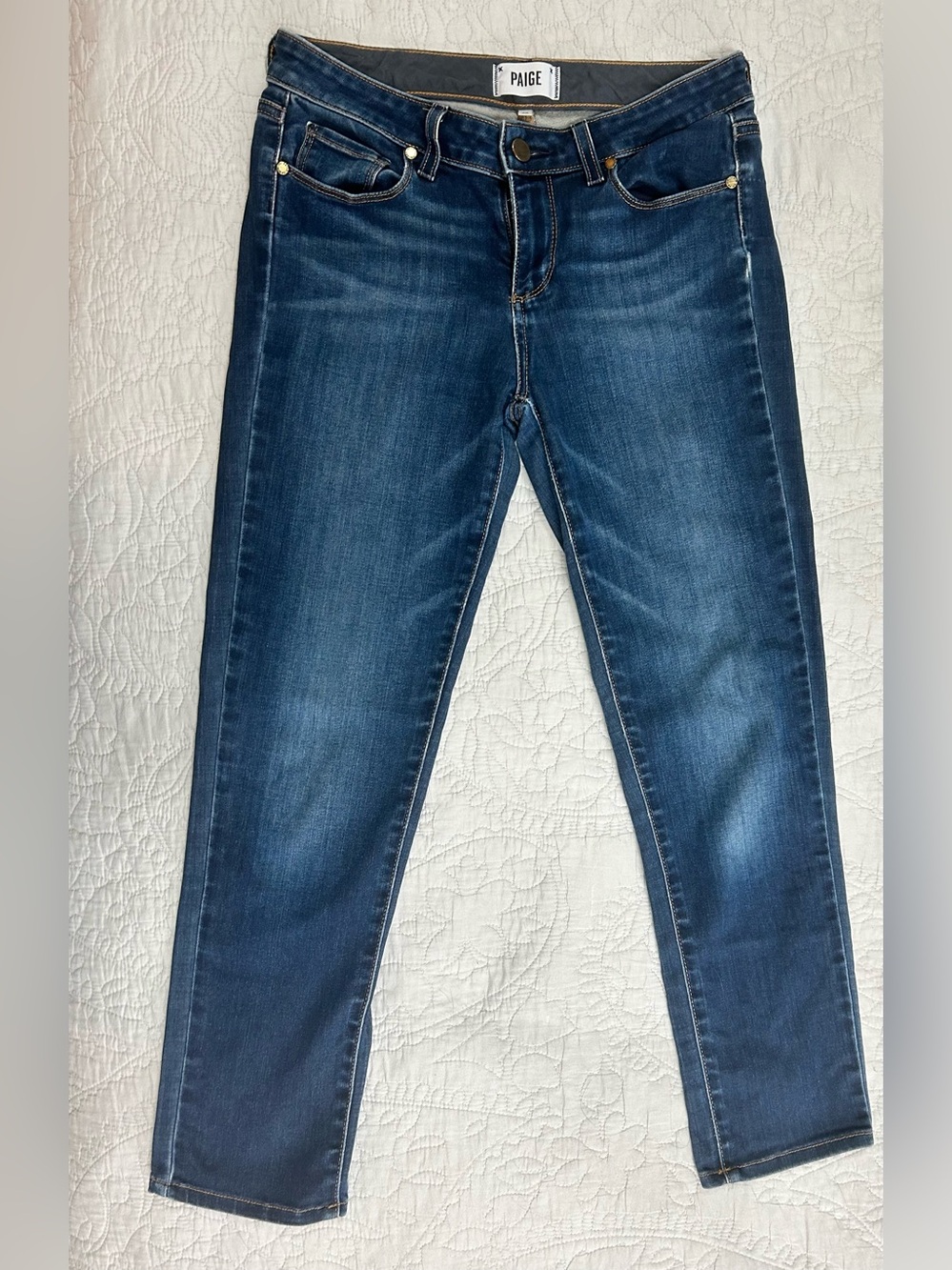 PAIGE Skyline Skinny Jeans Women’s 28 Medium Wash Mid Rise Stretch USA